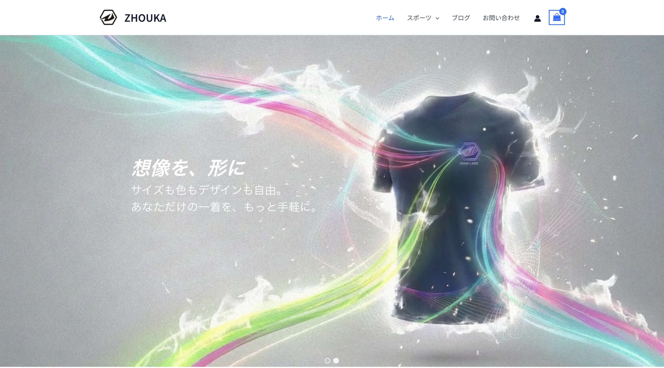 スポーツブランドZHOUKA ECサイト構築写真